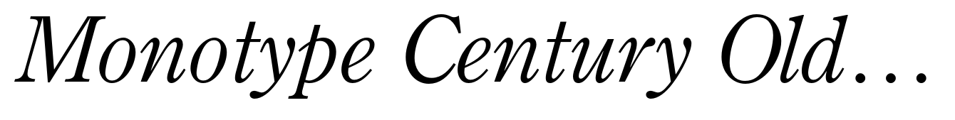 Monotype Century Old Style Pro Italic